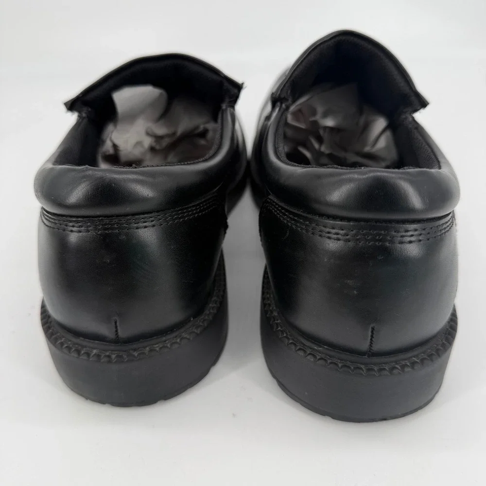 Skechers Work Nampa Wyola Black Leather Slip On Shoes 76083 Mens 13 EH SR